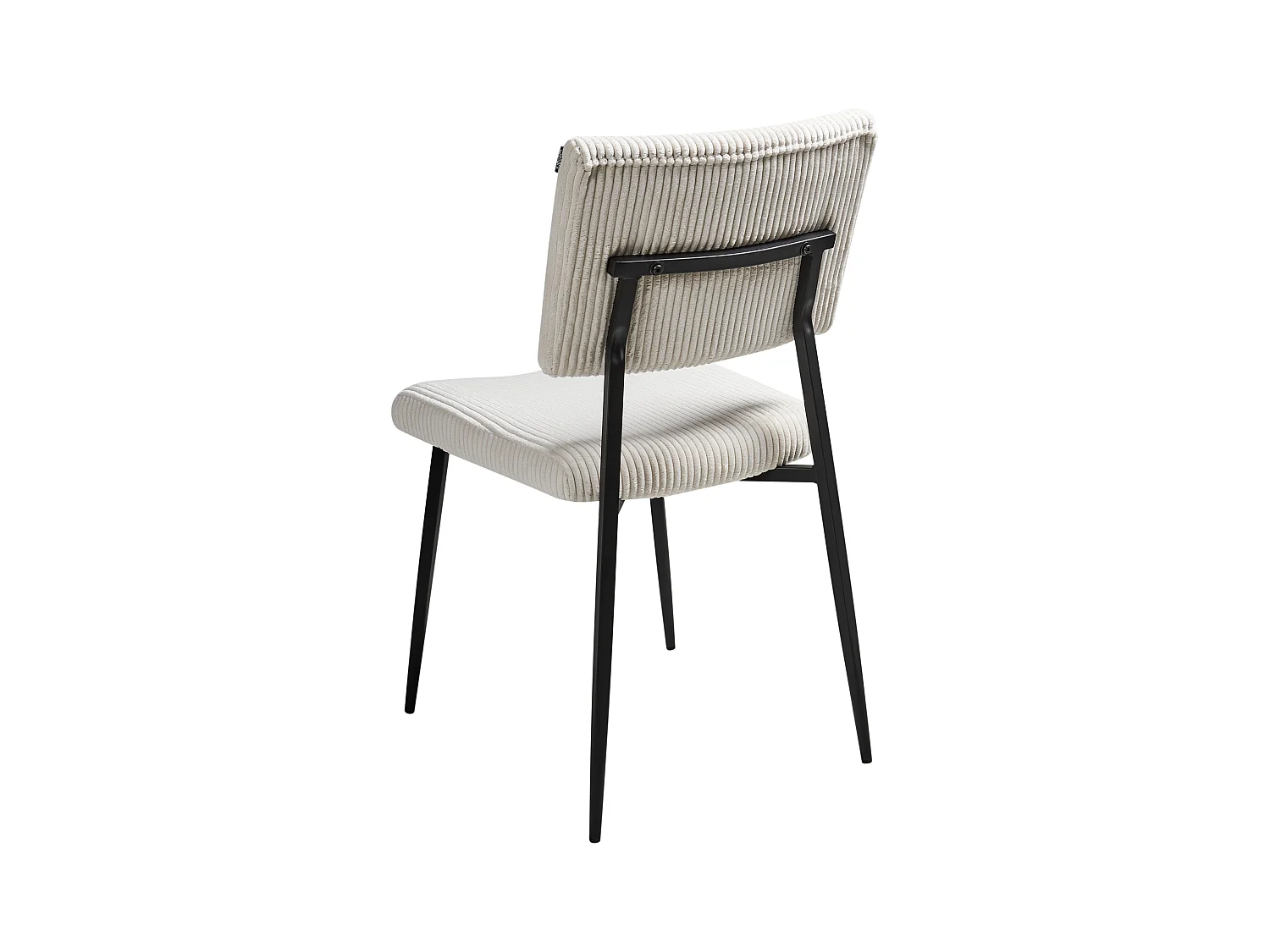 Lot de 2 chaises de salle à manger STURGIS Velours côtelé Blanc cassé