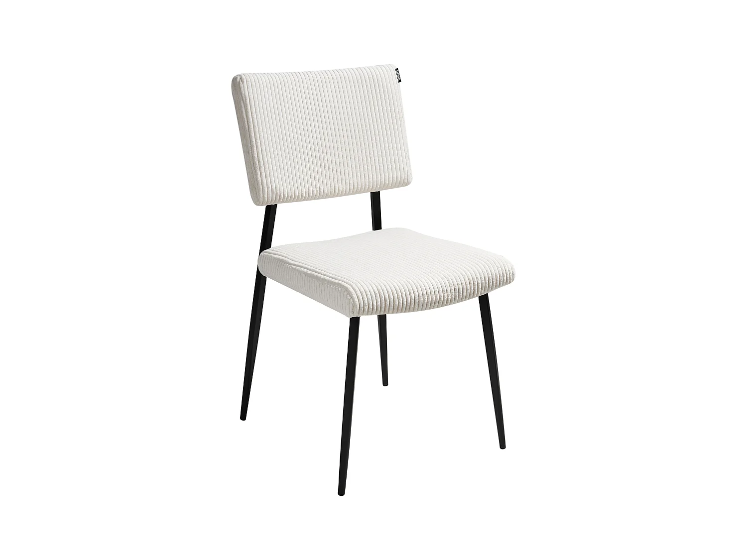 Lot de 2 chaises de salle à manger STURGIS Velours côtelé Blanc cassé