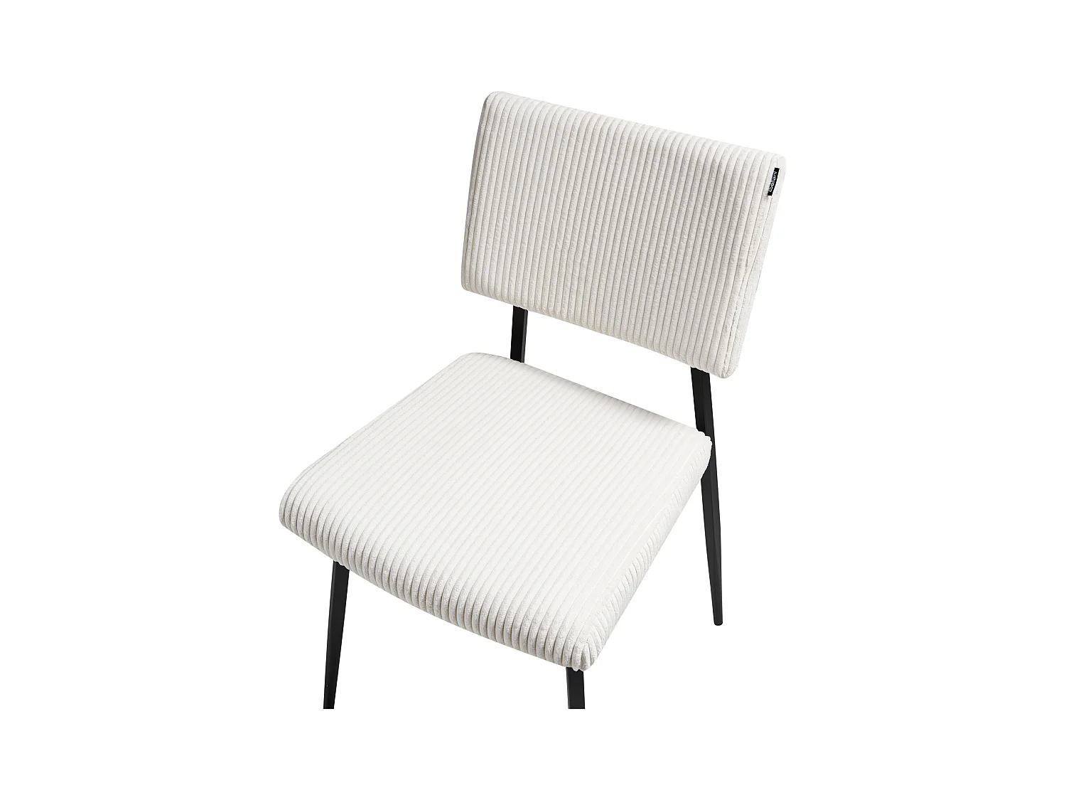 Lot de 2 chaises de salle à manger STURGIS Velours côtelé Blanc cassé