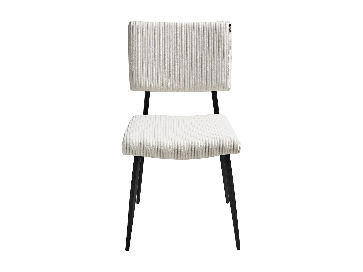 Lot de 2 chaises de salle à manger STURGIS Velours côtelé Blanc cassé