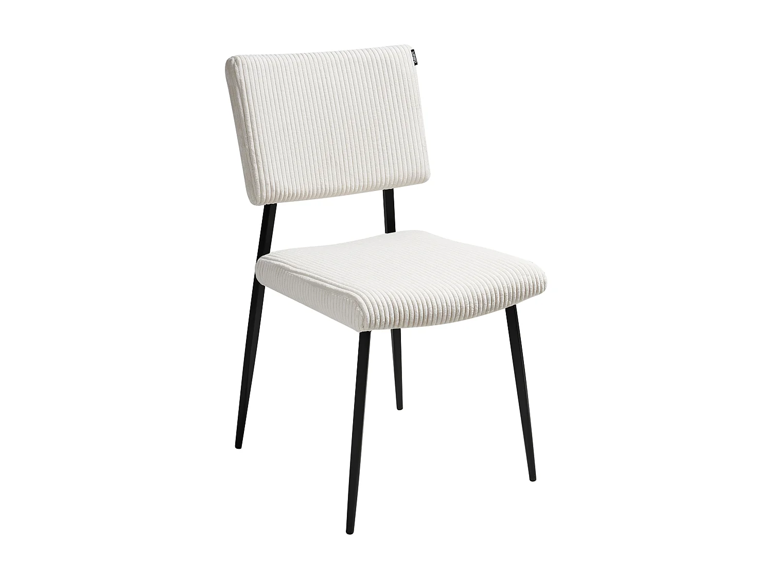 Lot de 2 chaises de salle à manger STURGIS Velours côtelé Blanc cassé