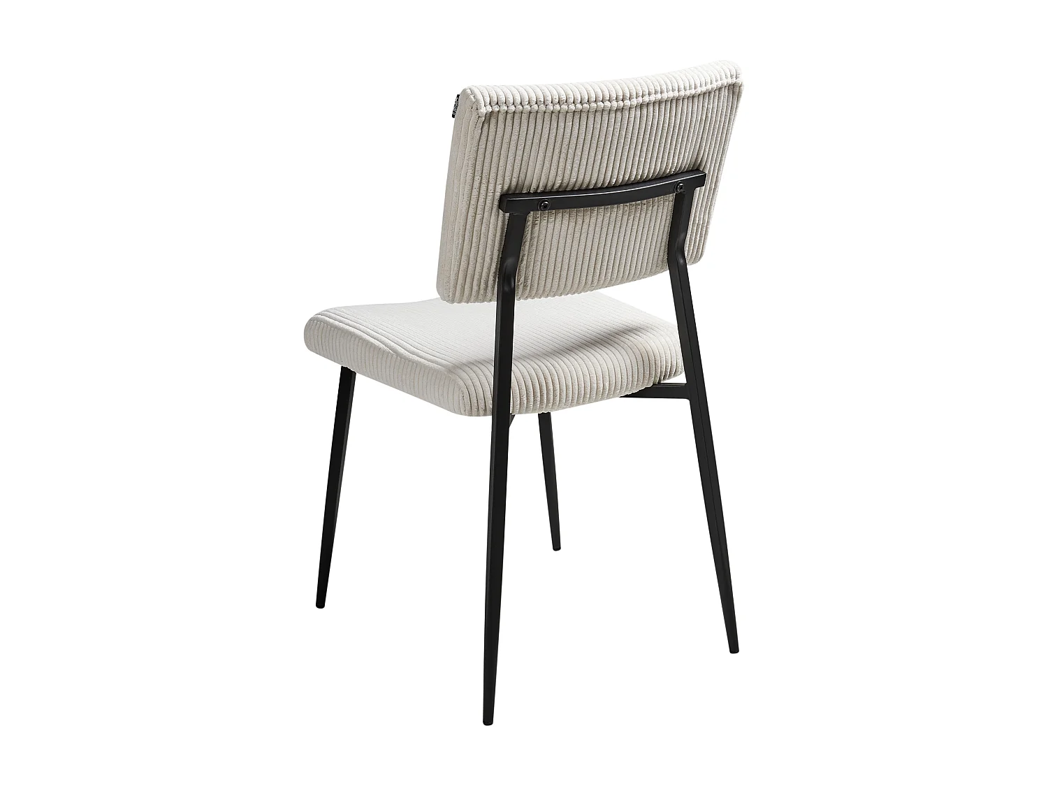 Lot de 2 chaises de salle à manger STURGIS Velours côtelé Blanc cassé