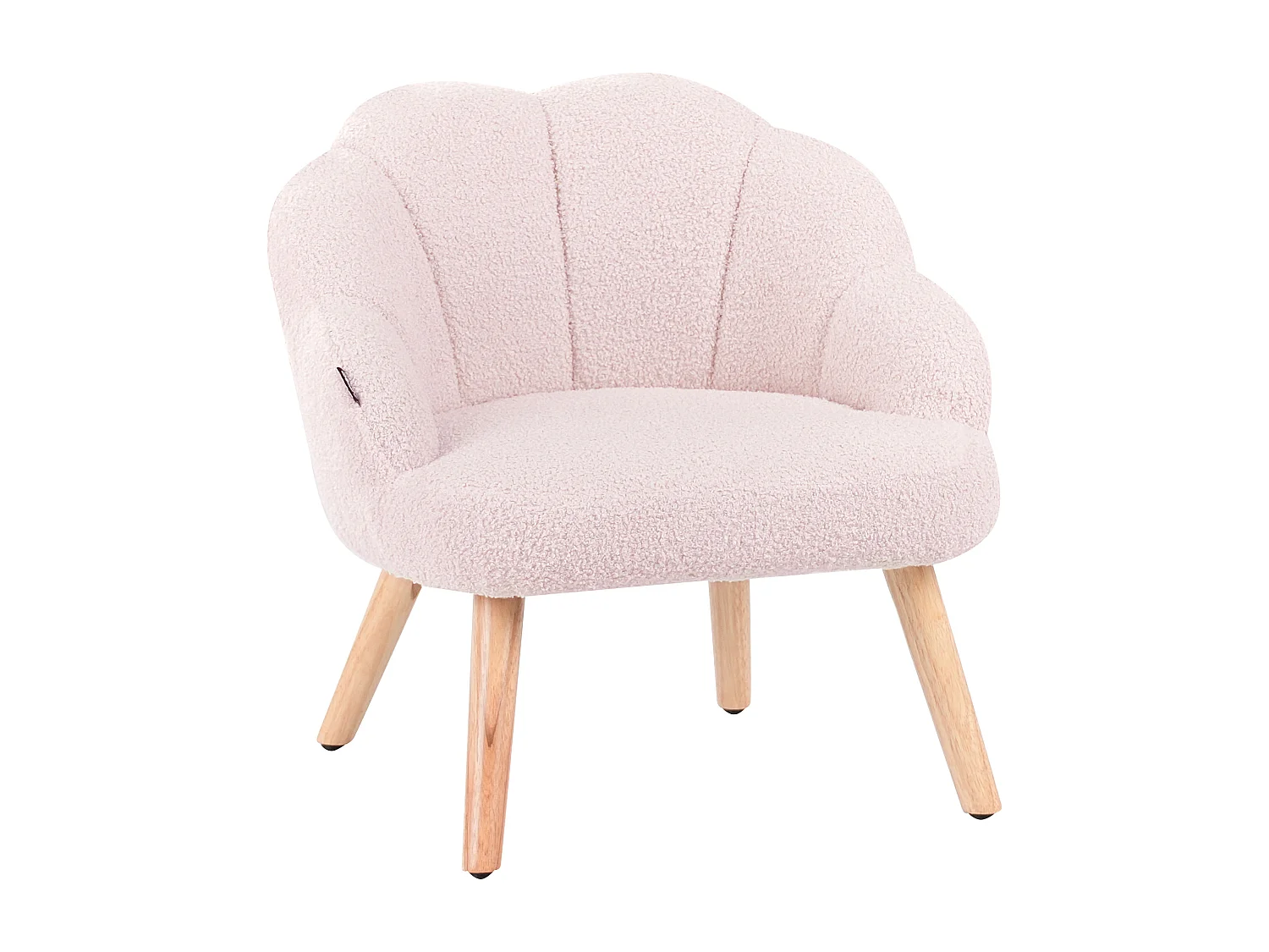 Kindersessel Bouclé pastellrosa MILAND