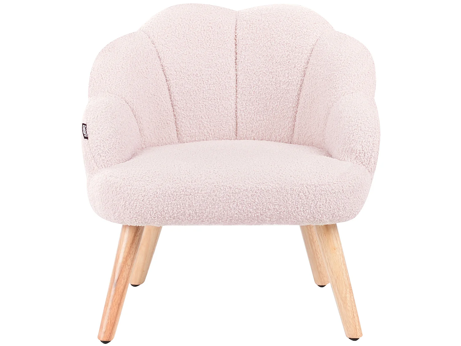 Kinderfauteuil bouclé pastelroze MILAND