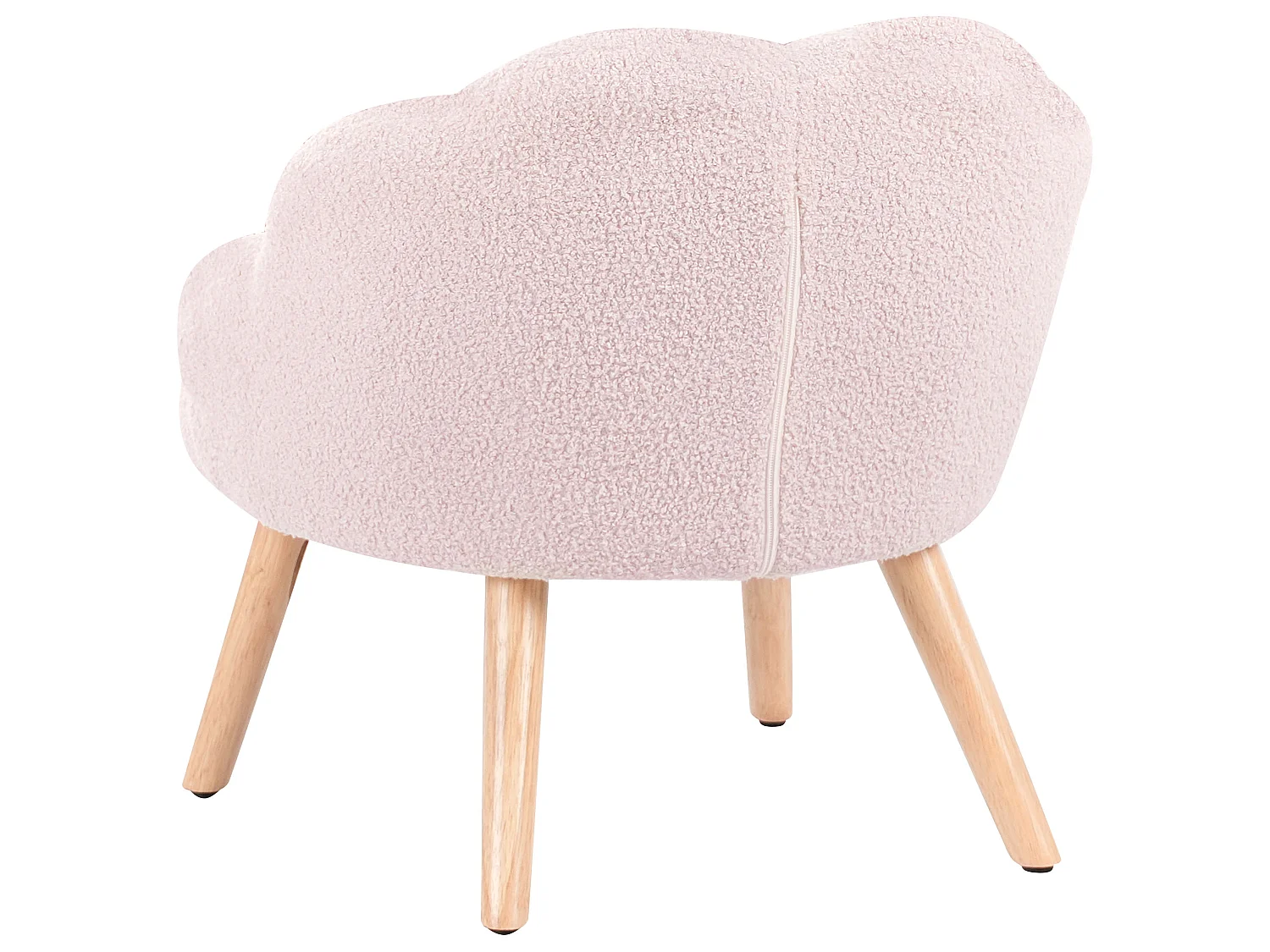 Kinderfauteuil bouclé pastelroze MILAND