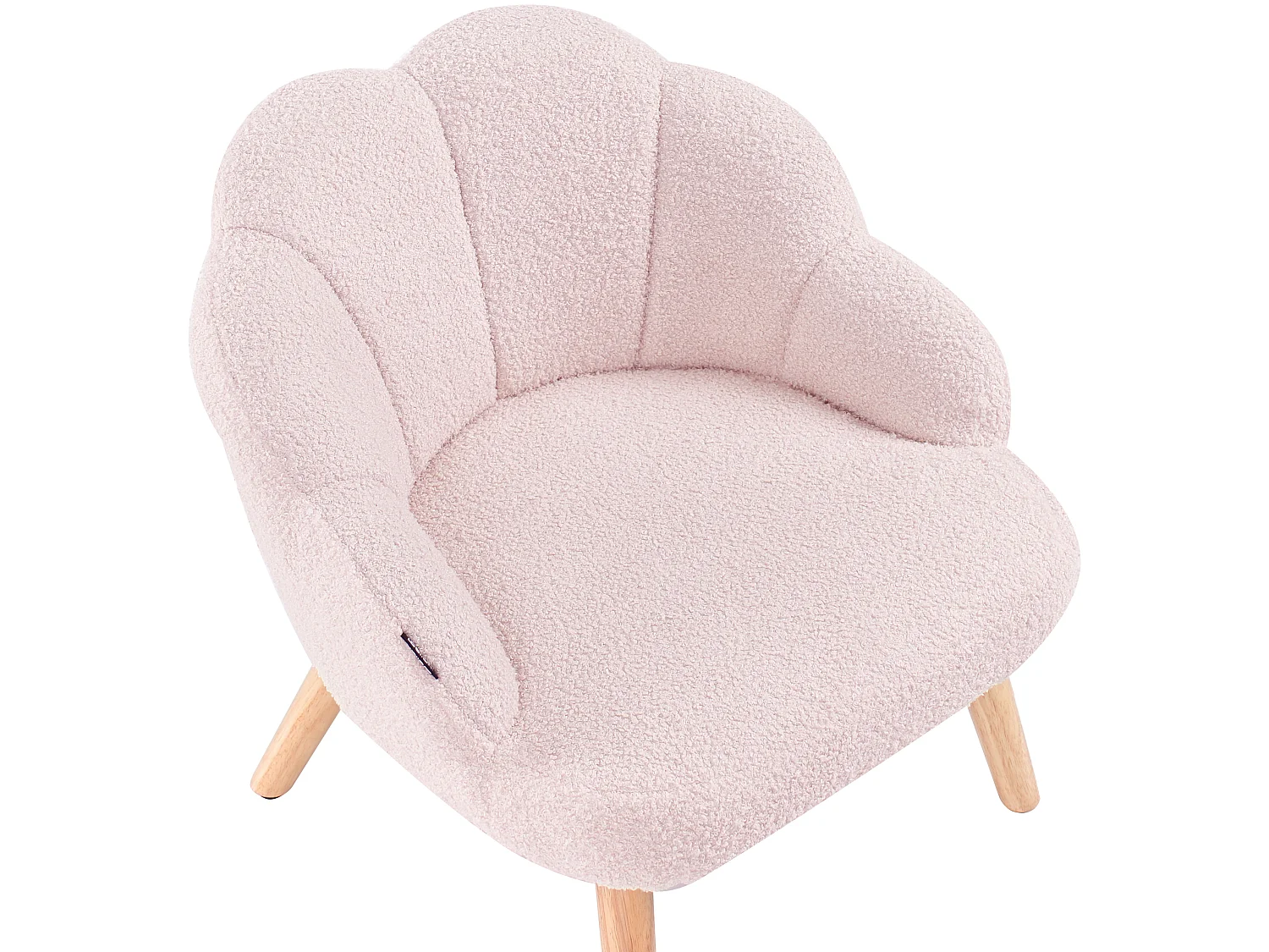 Kinderfauteuil bouclé pastelroze MILAND