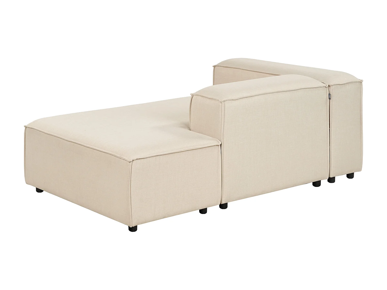 Chaise longue versione sinistra ARDAL Tessuto Beige