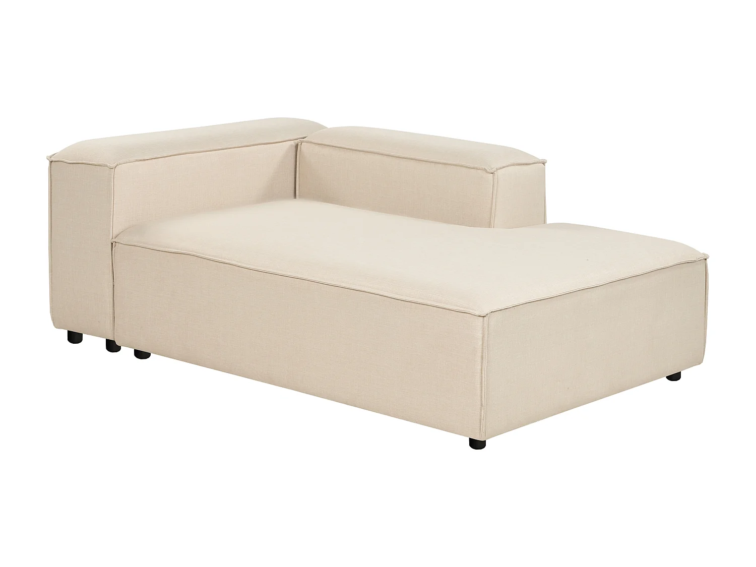 Chaise longue côté droite ARDAL Tissu Beige