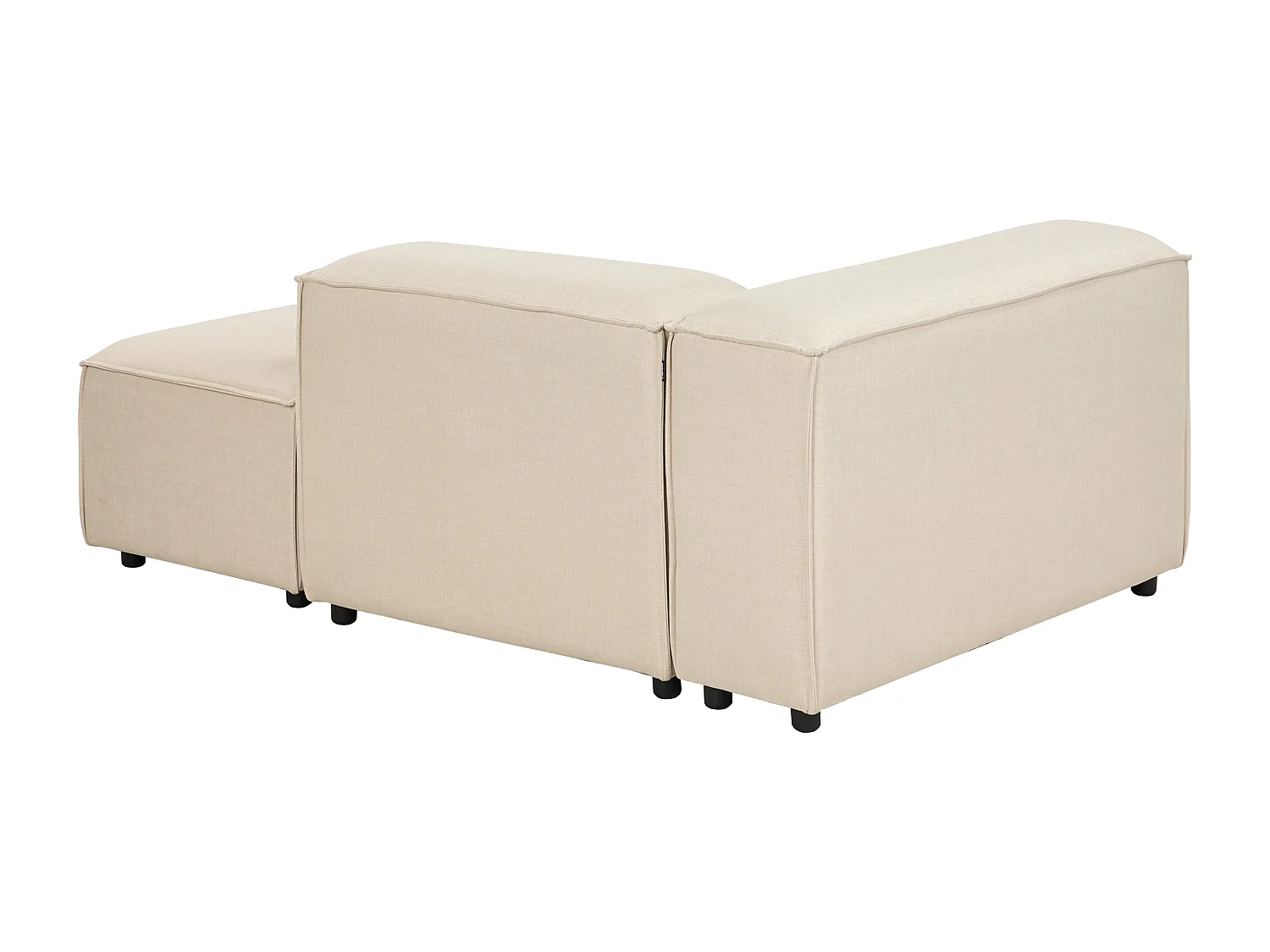 Chaise longue côté gauche ARDAL Tissu Beige