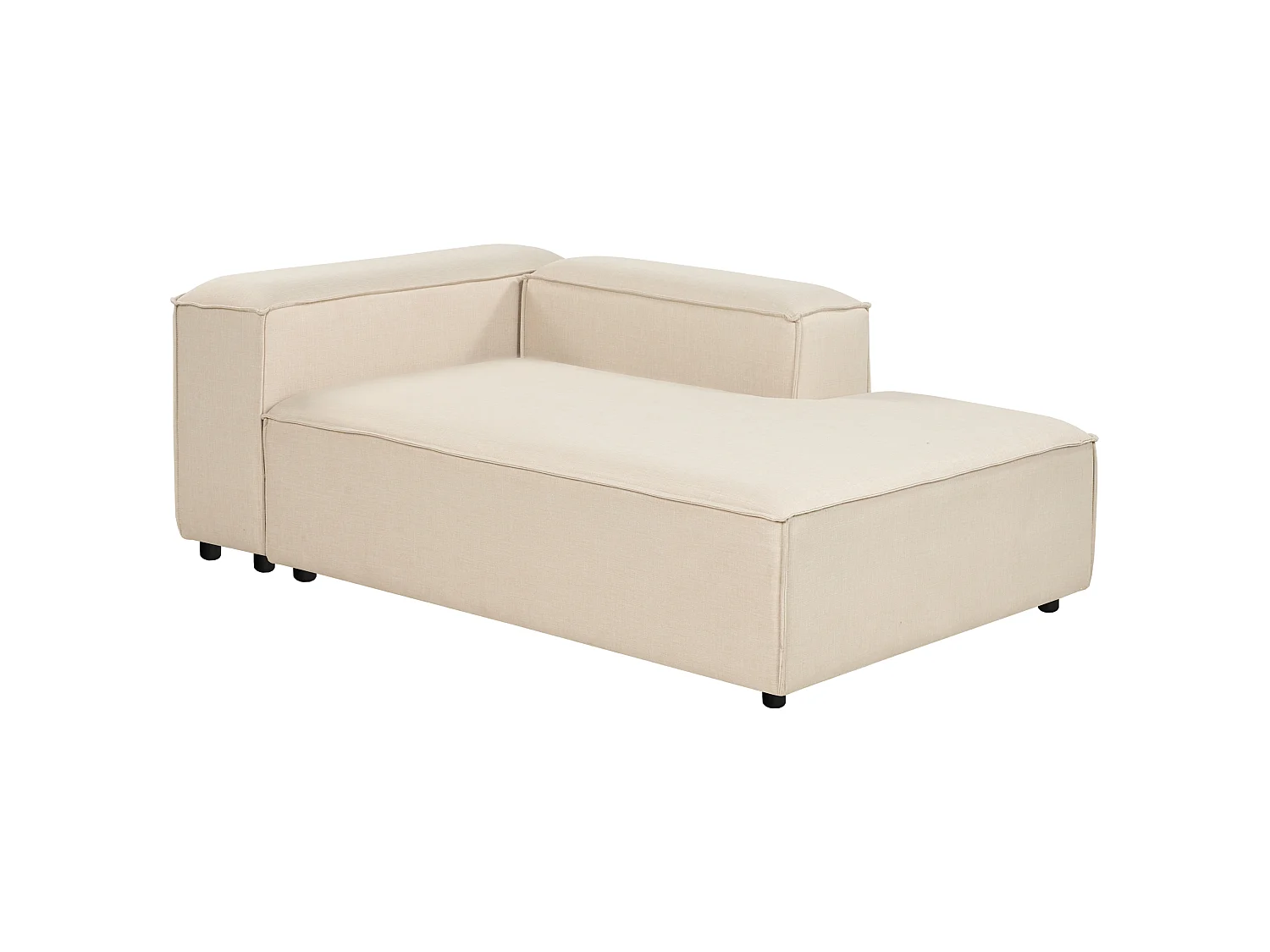 Chaise longue côté gauche ARDAL Tissu Beige