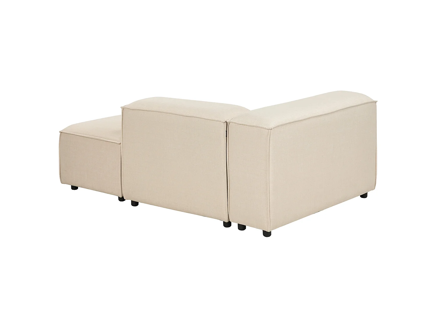 Chaise longue côté gauche ARDAL Tissu Beige