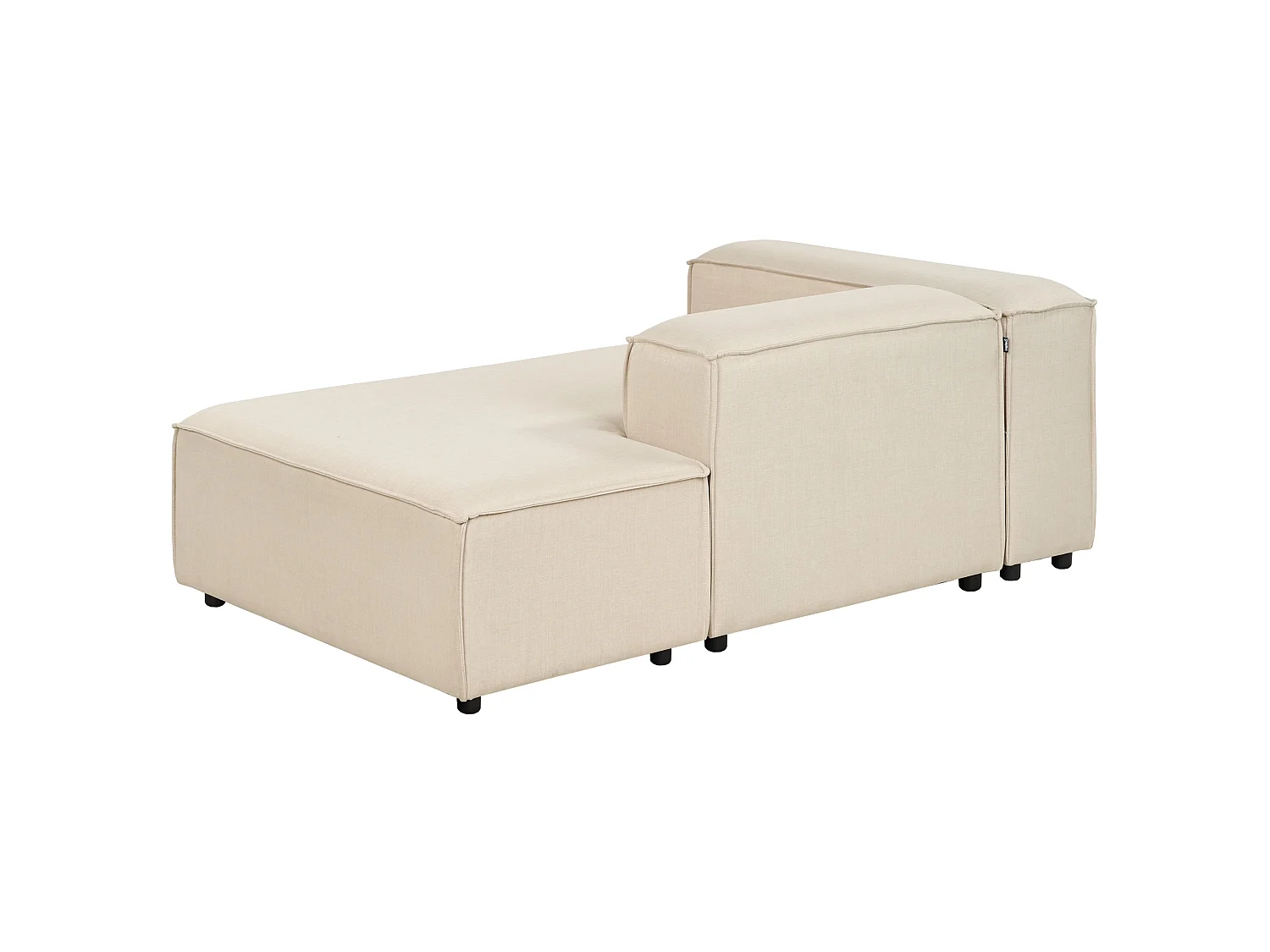 Chaise longue côté gauche ARDAL Tissu Beige