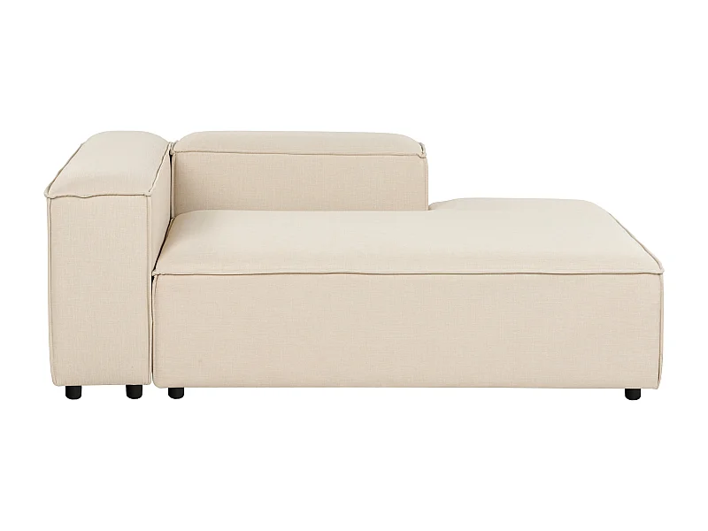 Modul-Chaiselongue Stoff beige linksseitig mit niedriger Rückenlehne Ardal