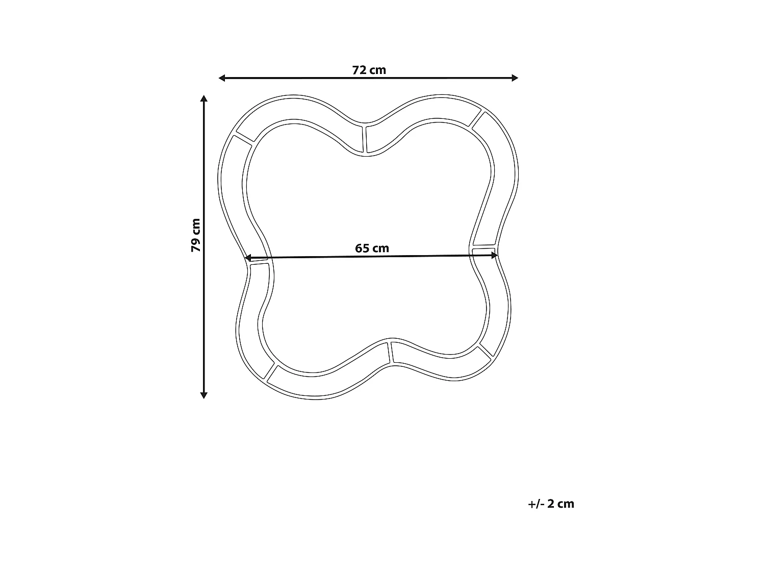 Miroir PULNOY 72 cm 80 cm Rose
