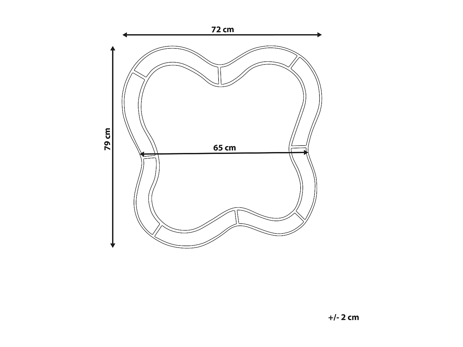 Miroir PULNOY 72 cm 80 cm Rose