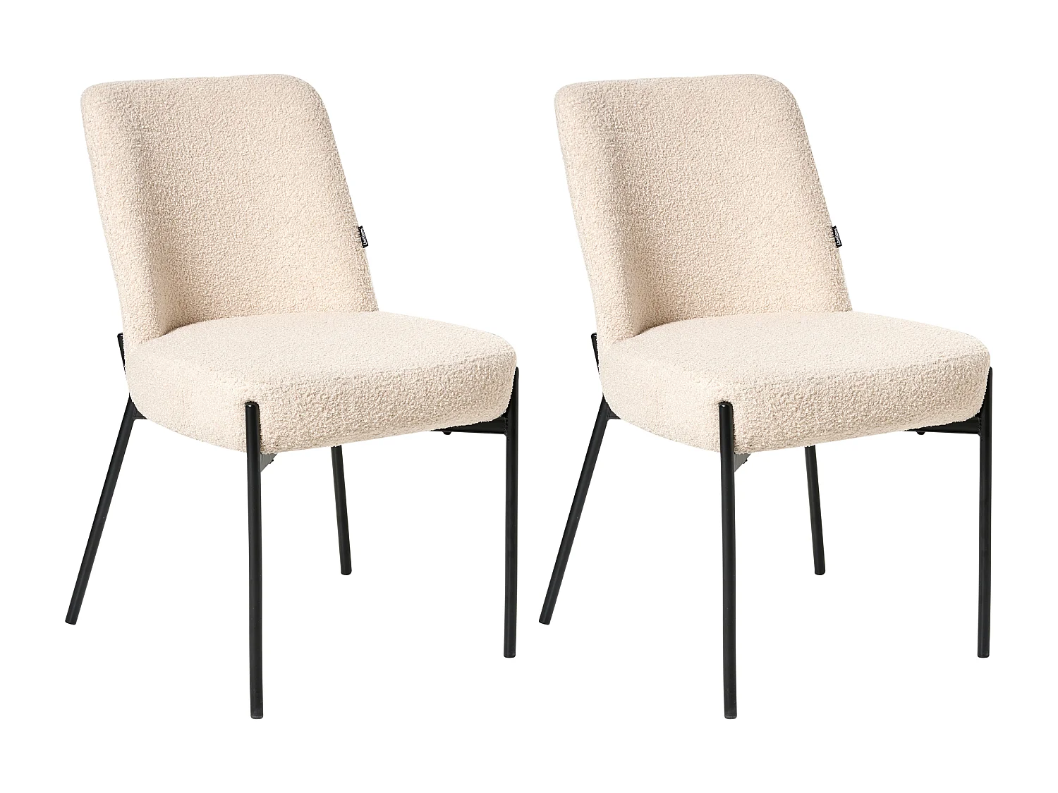 Lot de 2 chaises MALIN Bouclé Beige clair