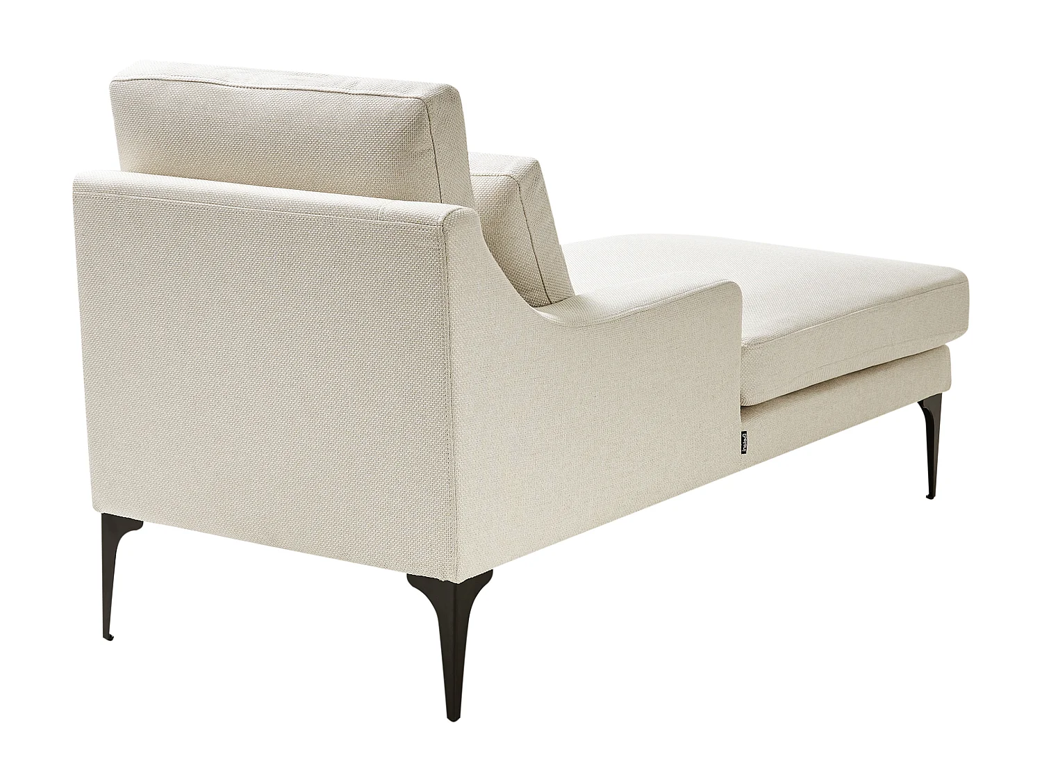Chaise longue côté droit EWRON Tissu Beige clair