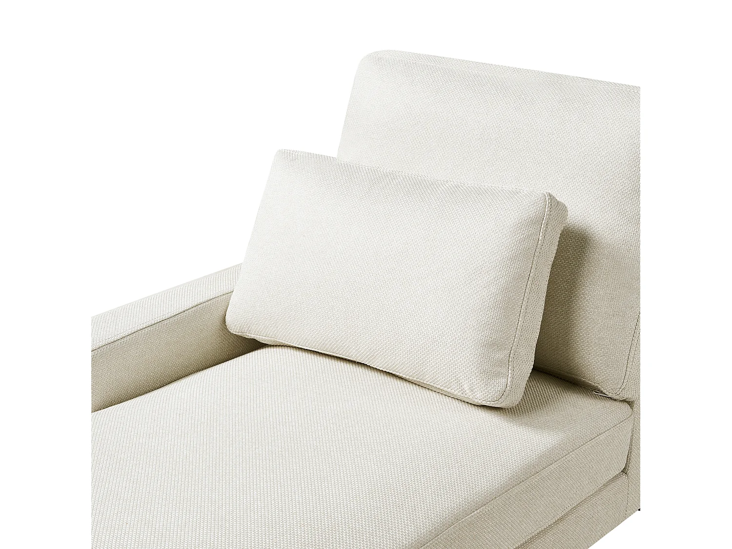Chaise longue côté droit EWRON Tissu Beige clair