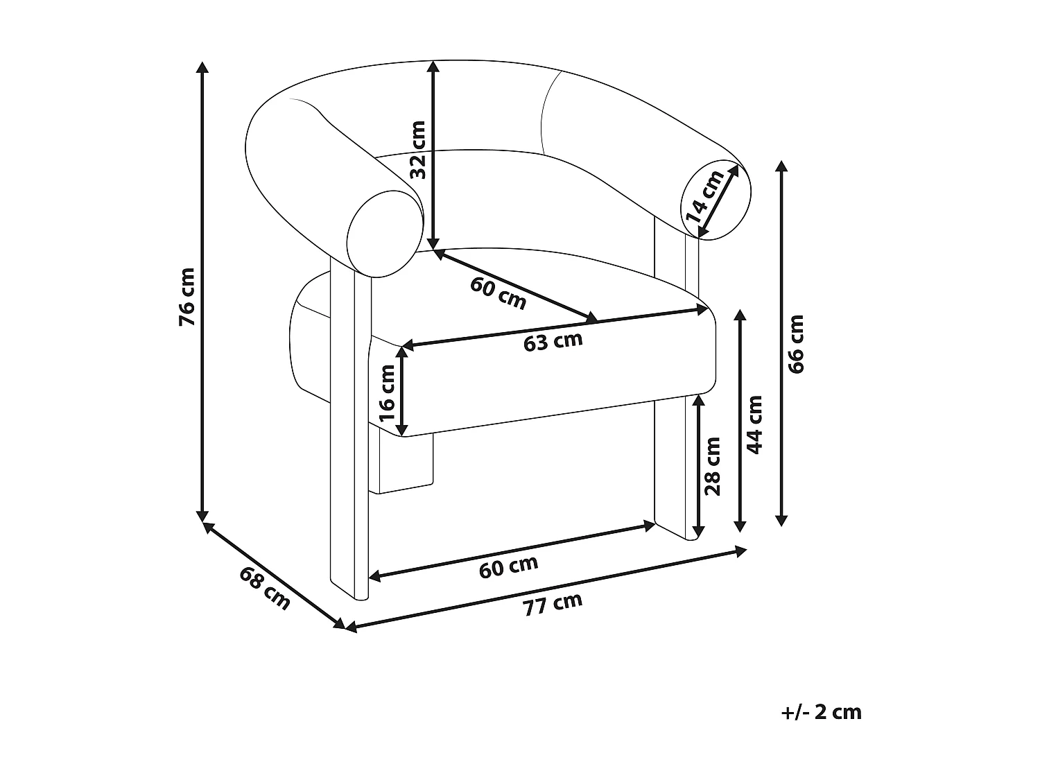 Poltrona ILBRO Bouclé Verde/ Marrone scuro