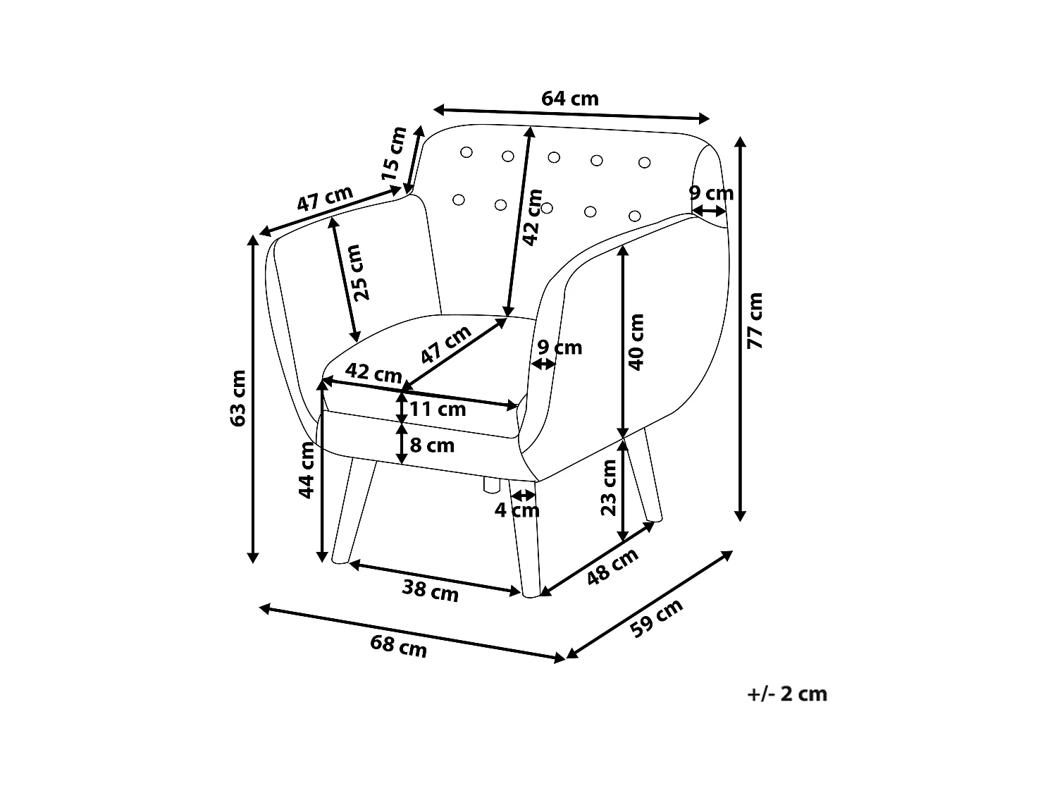 Fauteuil MELBY Bouclé Blanc