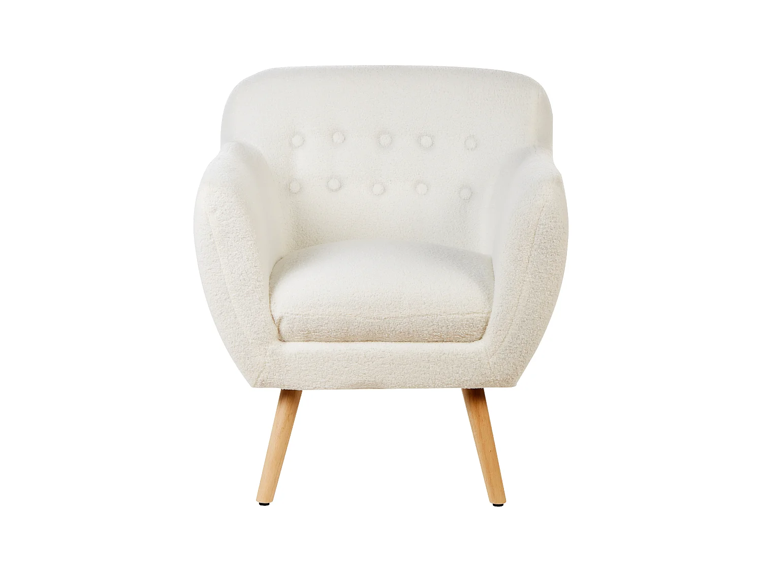 Fauteuil MELBY Bouclé Blanc