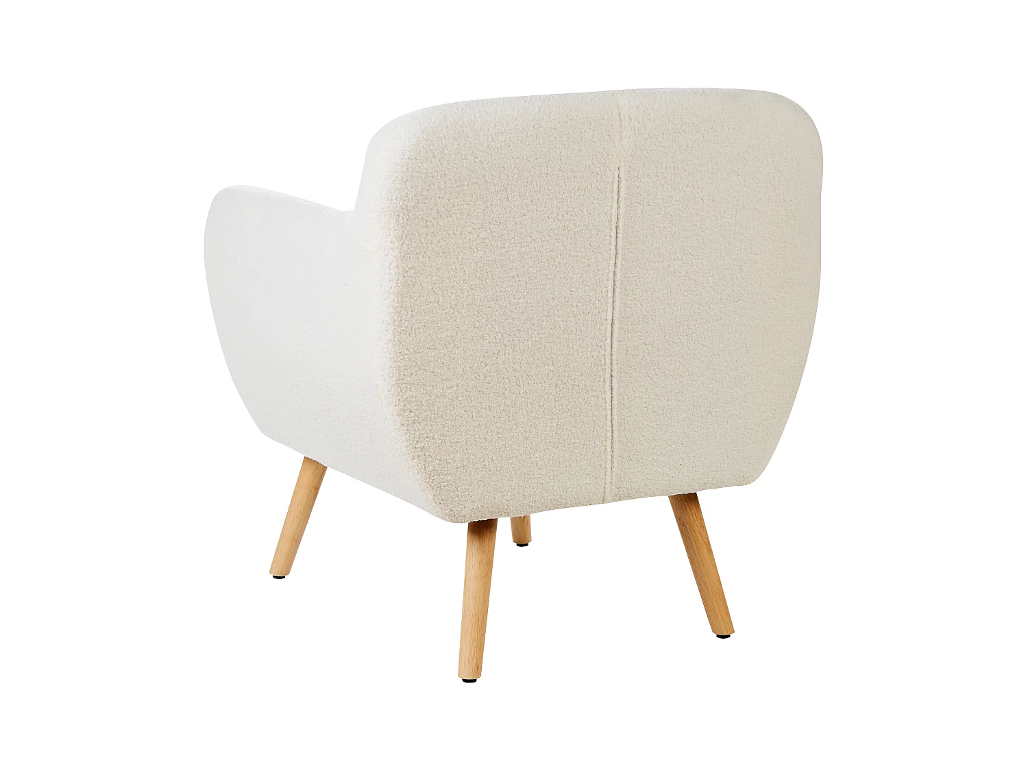 Fauteuil MELBY Bouclé Blanc