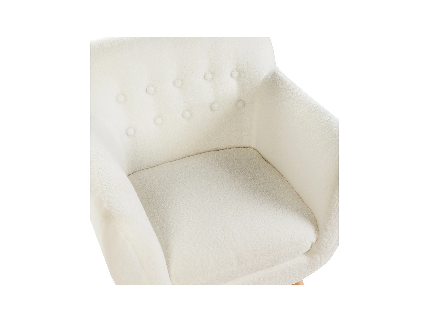 Fauteuil MELBY Bouclé Blanc