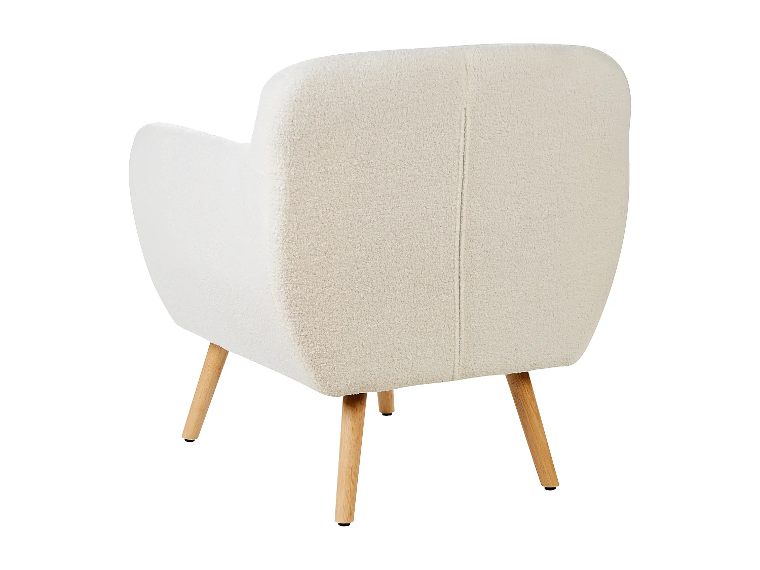 Fauteuil MELBY Bouclé Blanc