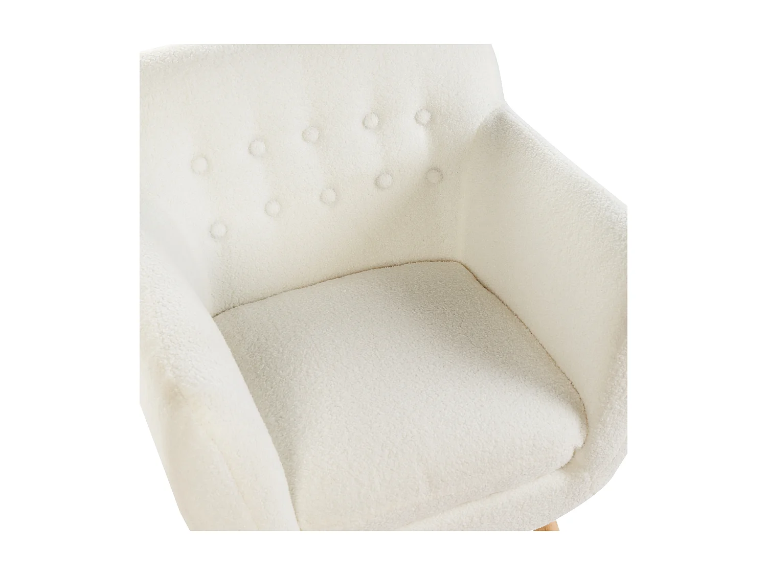 Fauteuil MELBY Bouclé Blanc