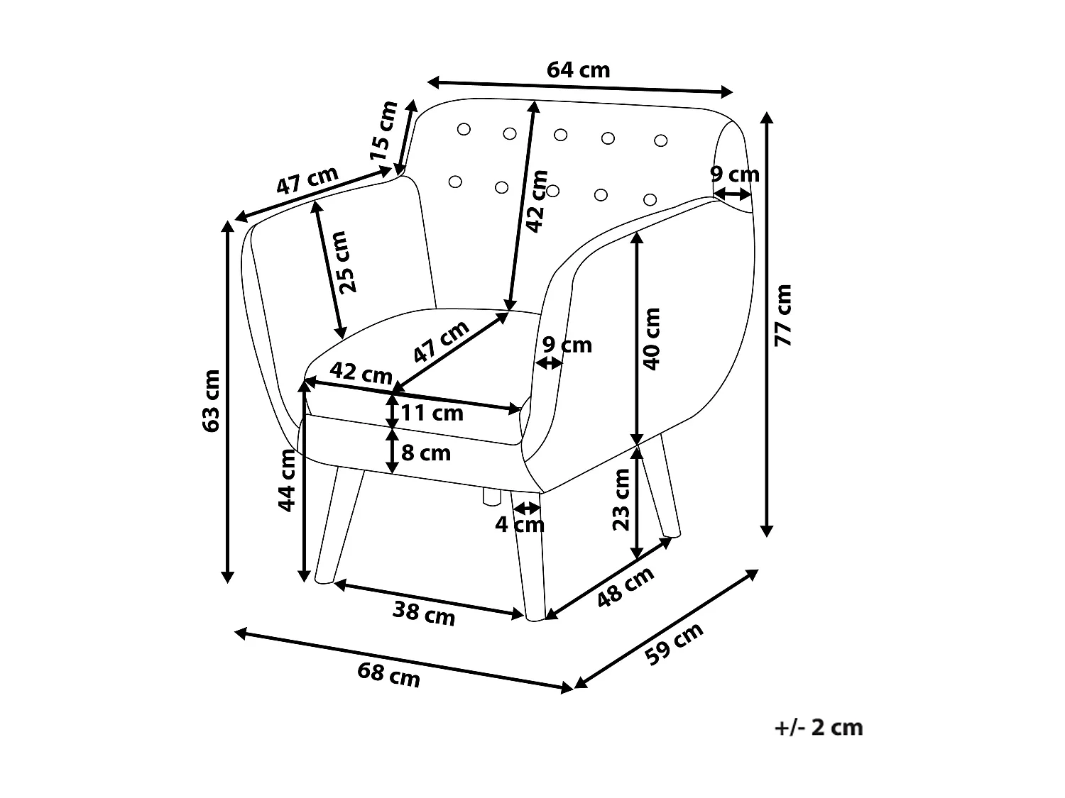 Fauteuil MELBY Bouclé Blanc