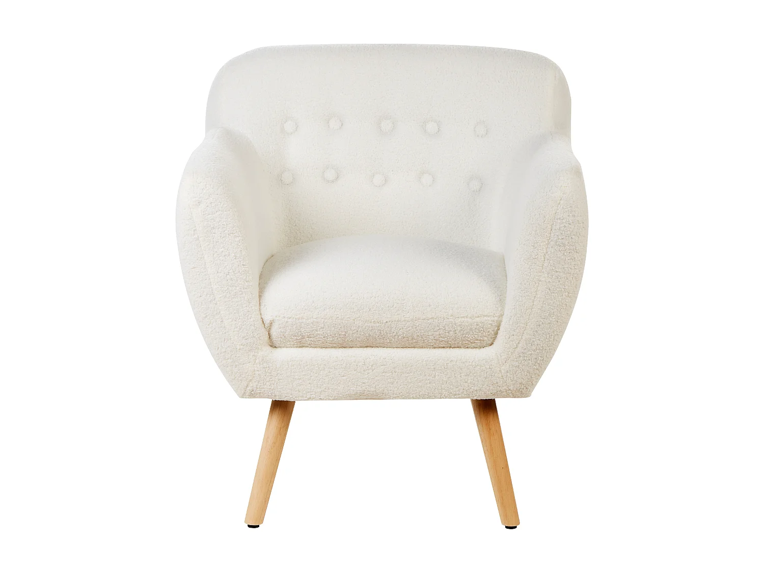 Fauteuil MELBY Bouclé Blanc