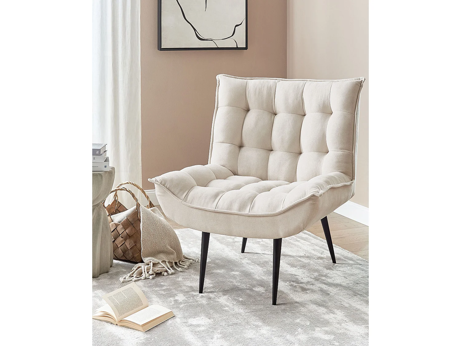 Fauteuil ALVESTA Tissu Beige clair