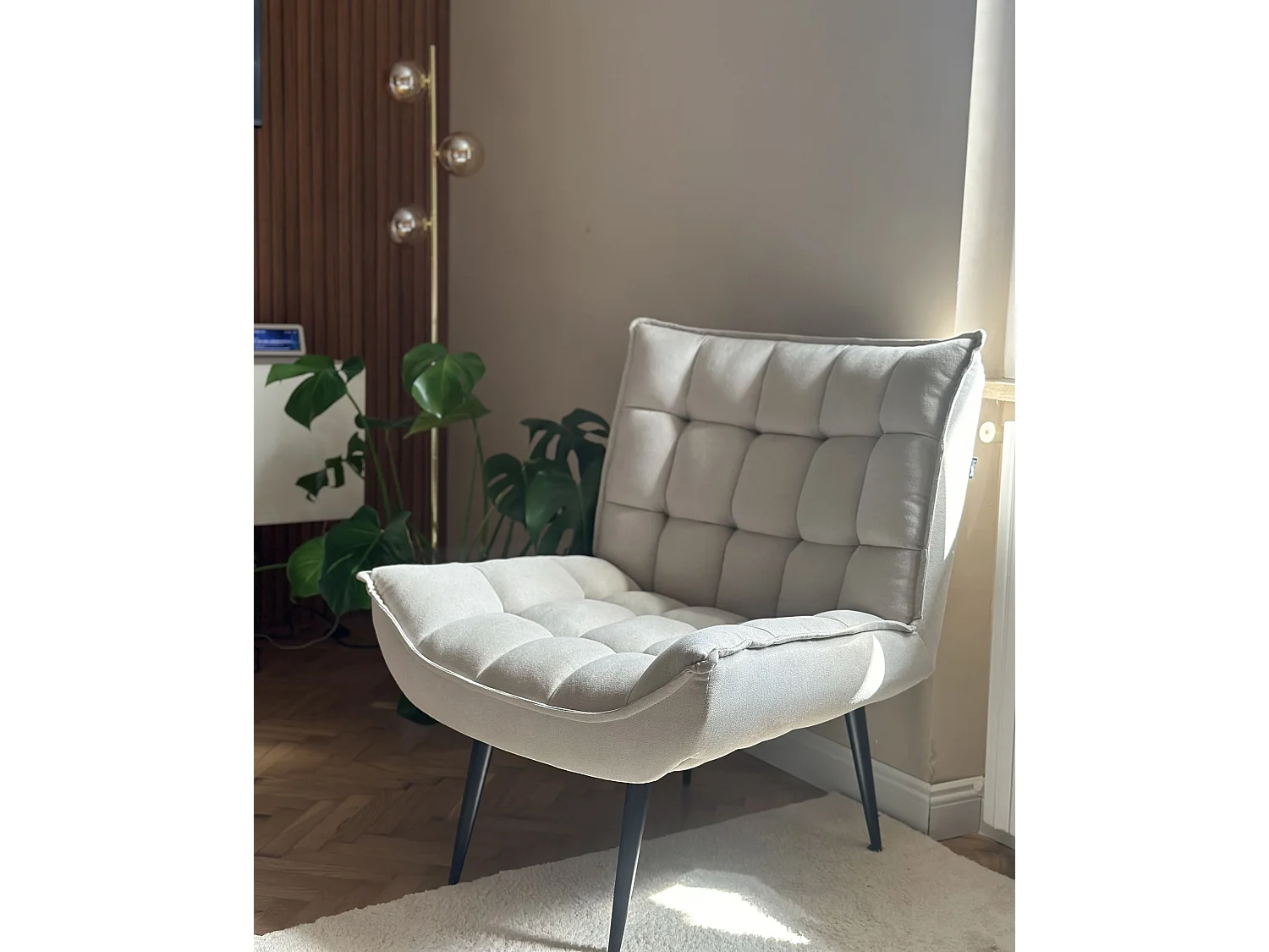 Fauteuil ALVESTA Stof Lichtbeige