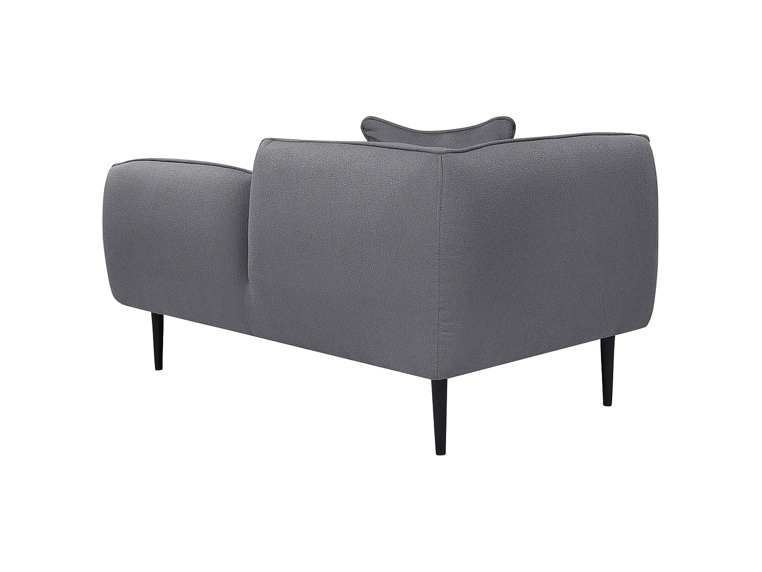 Chaise longue côté gauche CHEVANNES Bouclé Gris foncé