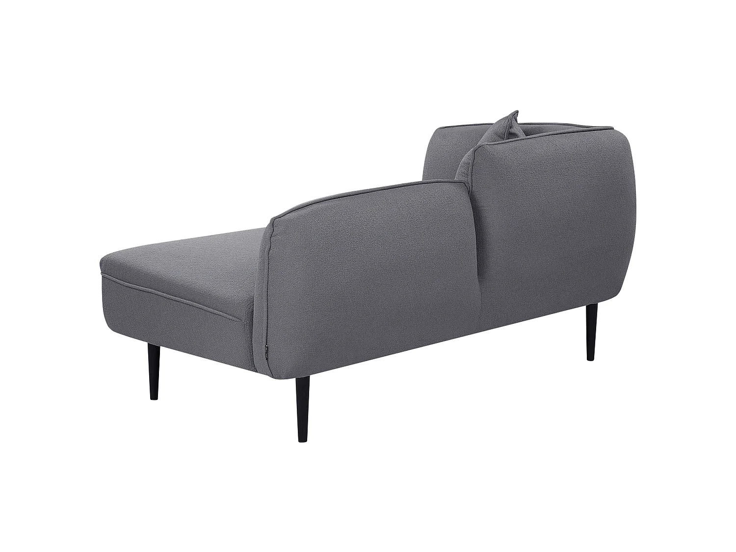 Chaise longue côté gauche CHEVANNES Bouclé Gris foncé
