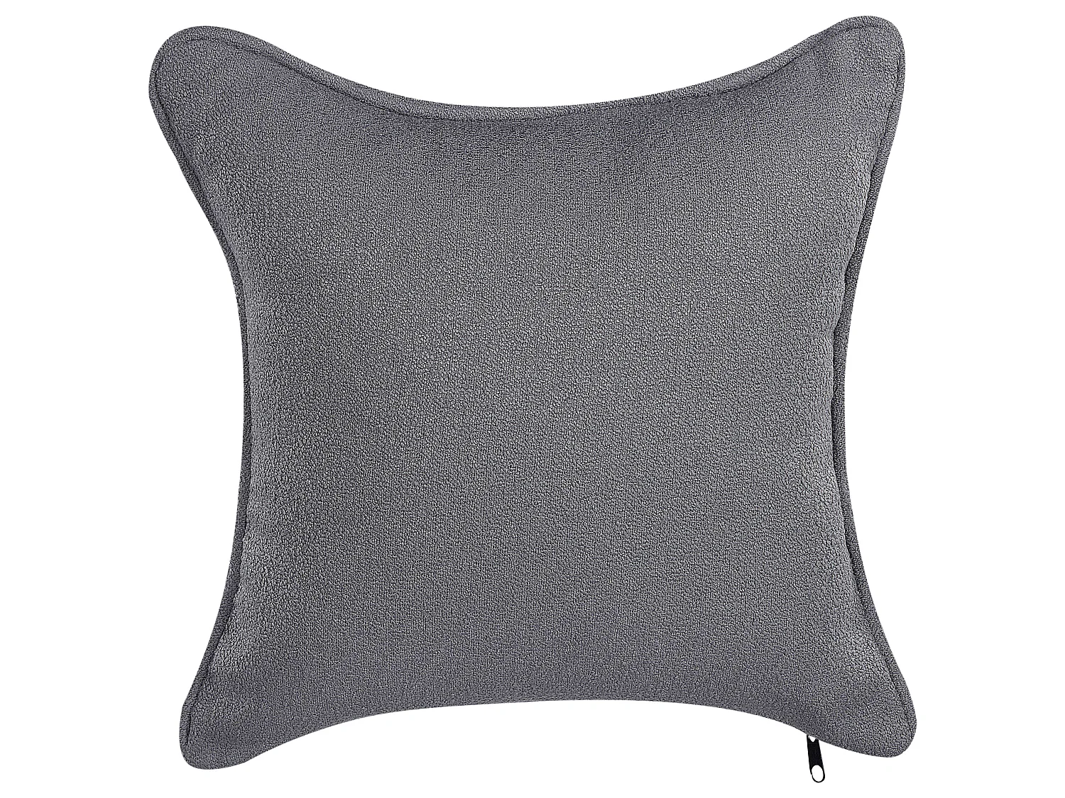Chaise longue côté gauche CHEVANNES Bouclé Gris foncé