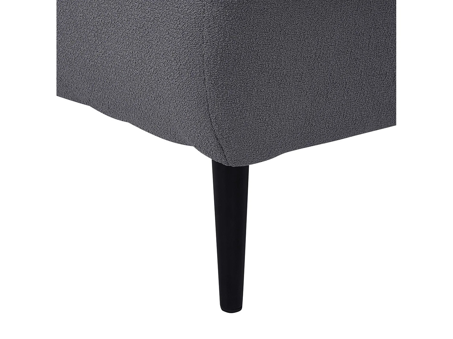 Chaise longue côté gauche CHEVANNES Bouclé Gris foncé