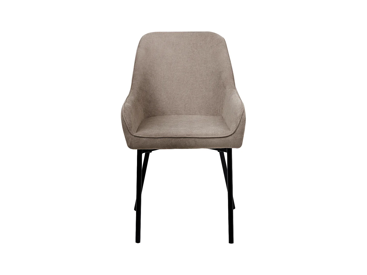 Lot de 2 chaises de salle à manger LOVERNA Velours côtelé Beige