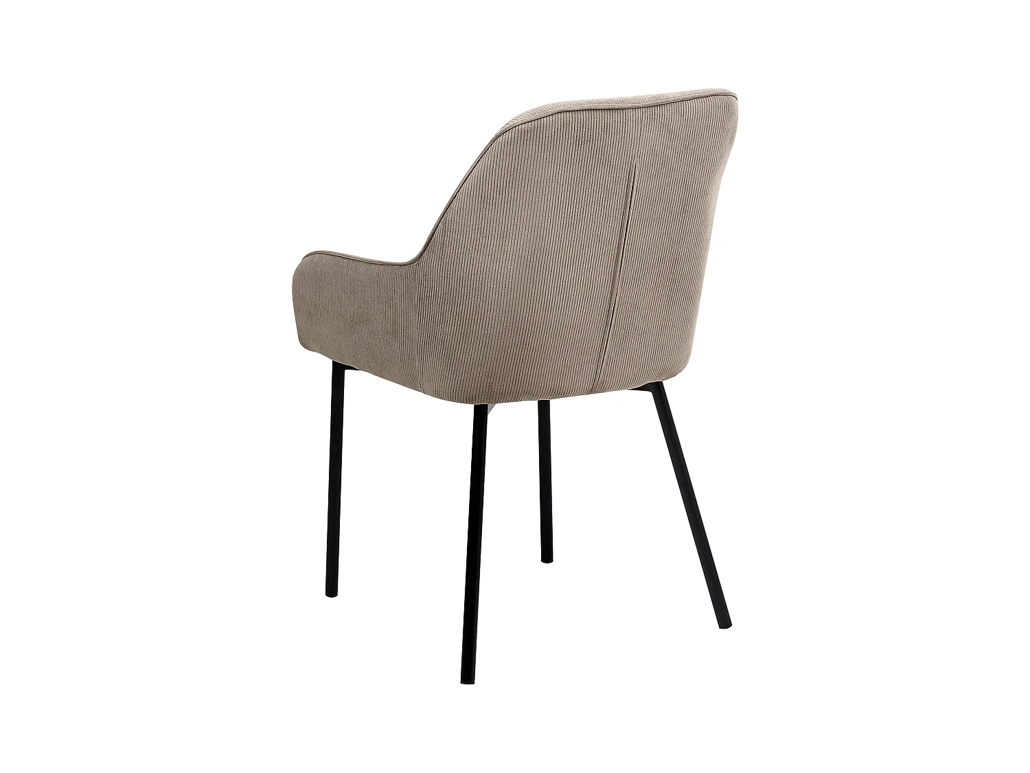 Lot de 2 chaises de salle à manger LOVERNA Velours côtelé Beige