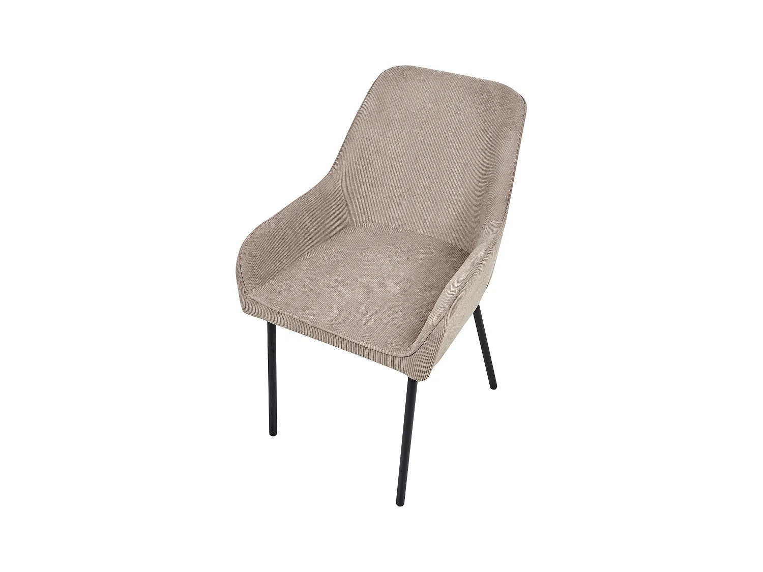 Lot de 2 chaises de salle à manger LOVERNA Velours côtelé Beige