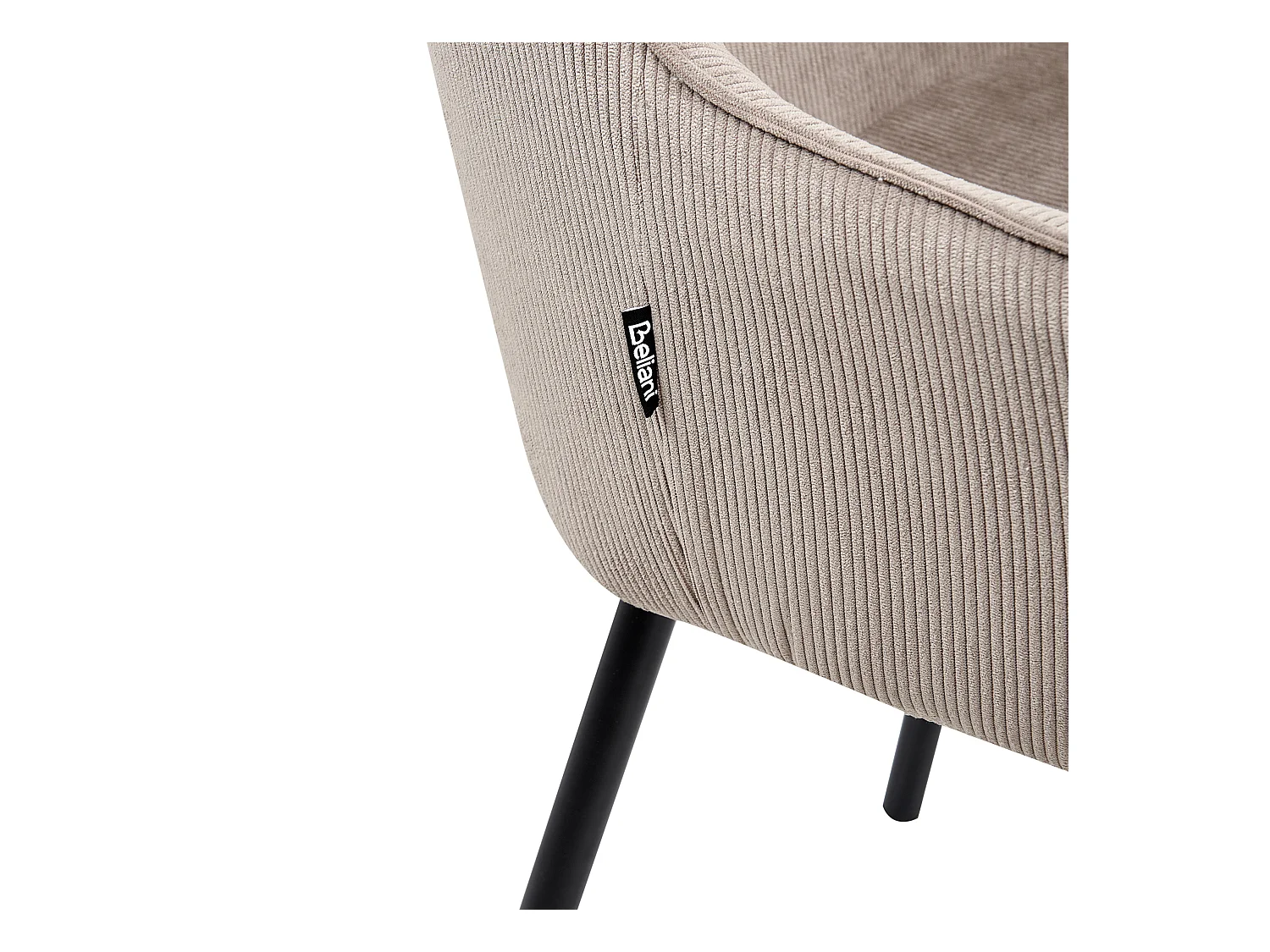 Lot de 2 chaises de salle à manger LOVERNA Velours côtelé Beige