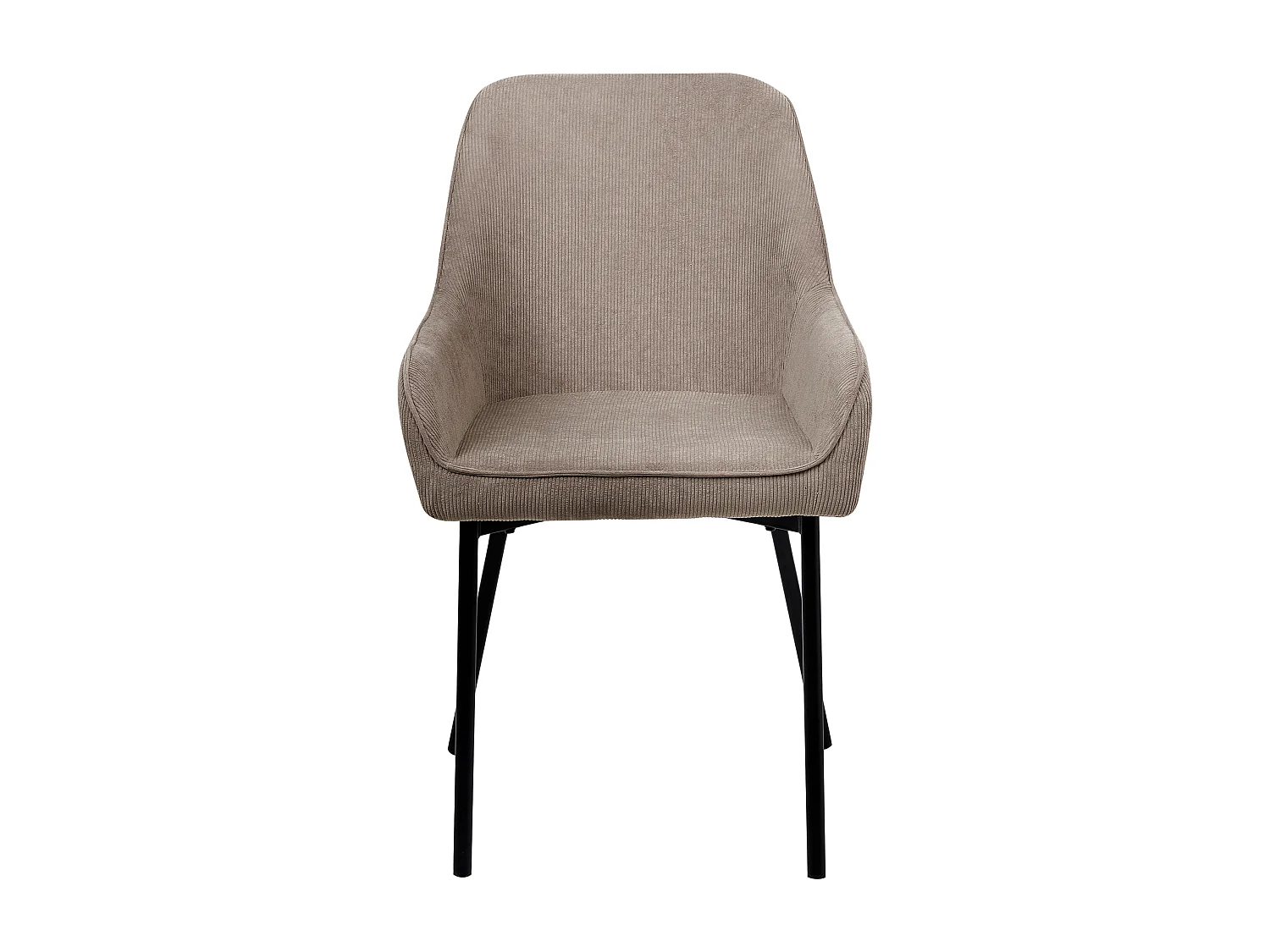 Lot de 2 chaises de salle à manger LOVERNA Velours côtelé Beige