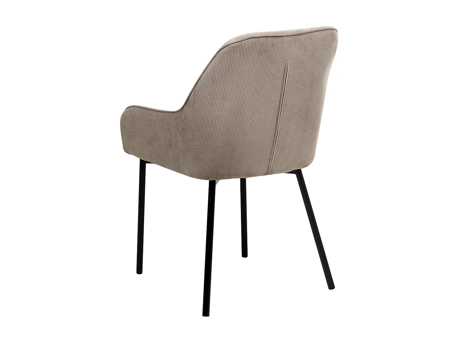 Lot de 2 chaises de salle à manger LOVERNA Velours côtelé Beige