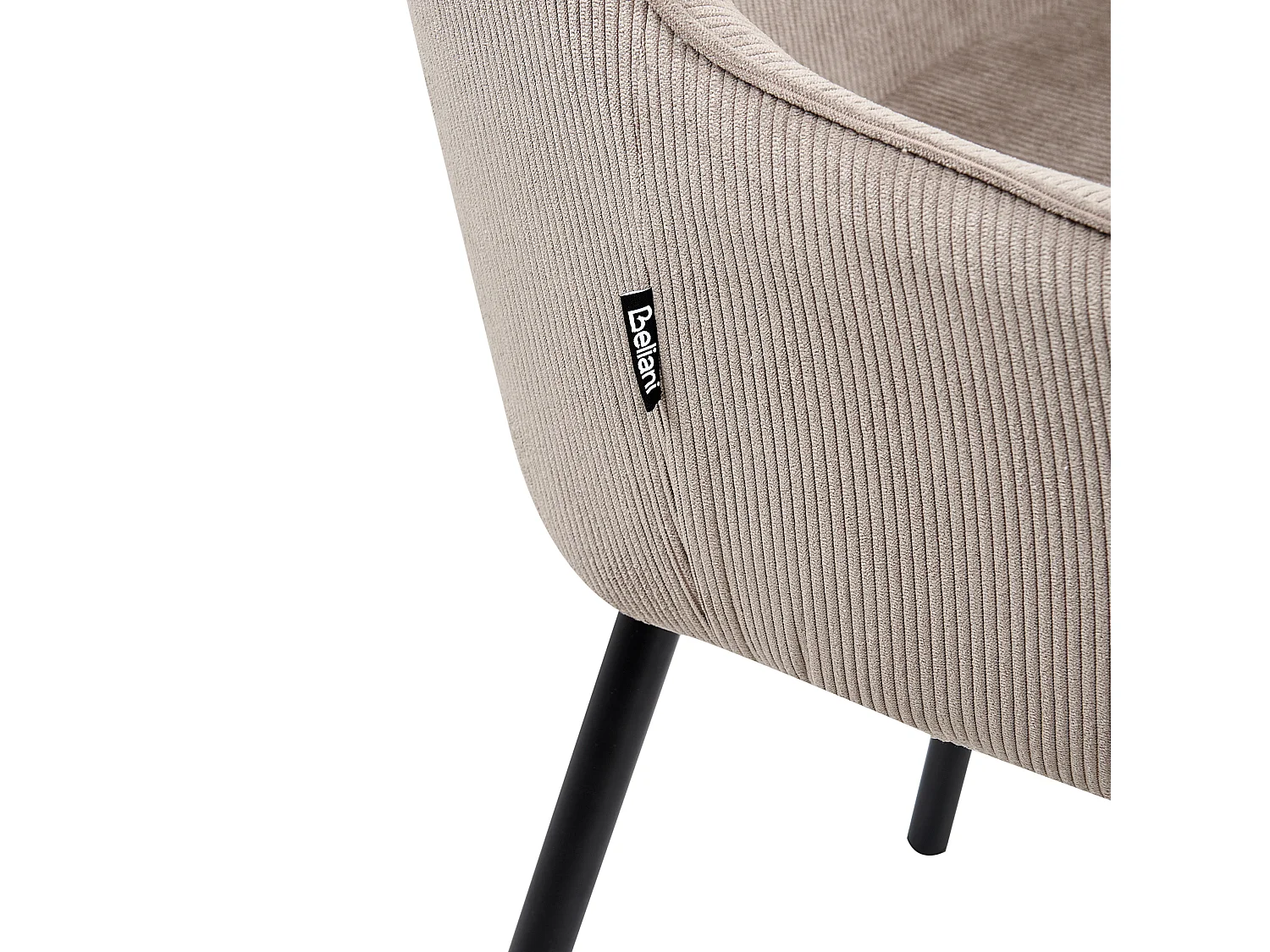 Lot de 2 chaises de salle à manger LOVERNA Velours côtelé Beige