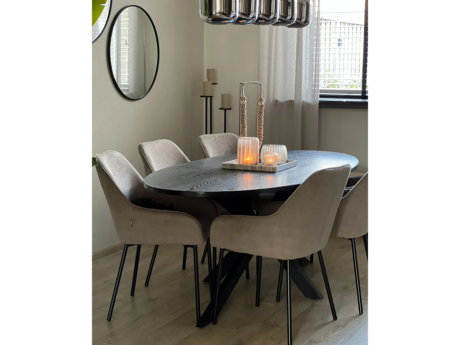 Esszimmerstuhl 2er Set LOVERNA Cord Beige