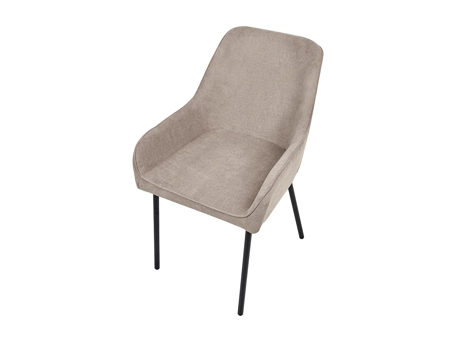 Lot de 2 chaises de salle à manger LOVERNA Velours côtelé Beige