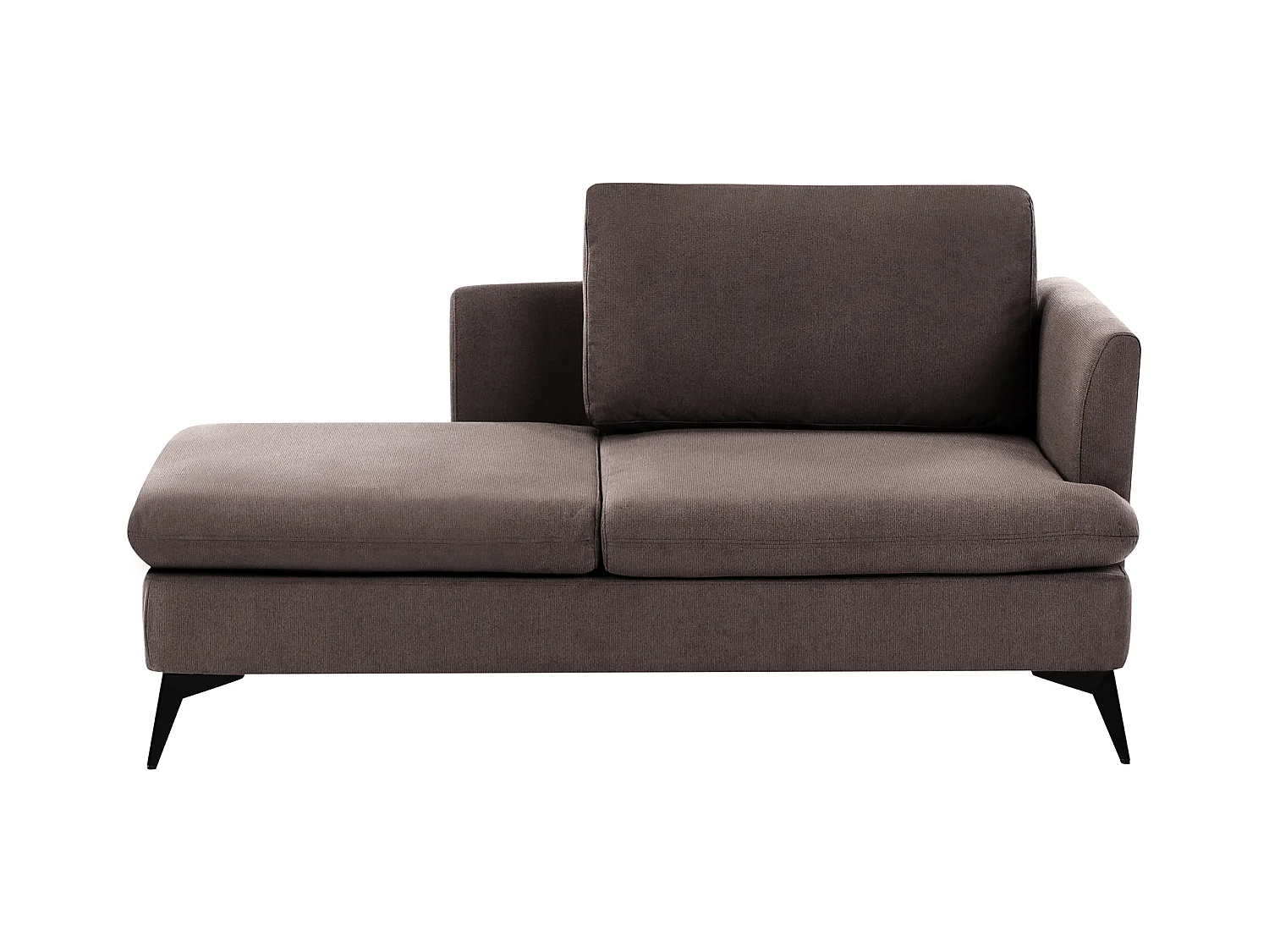 Chaise longue côté droit SIEVOZ Tissu Marron