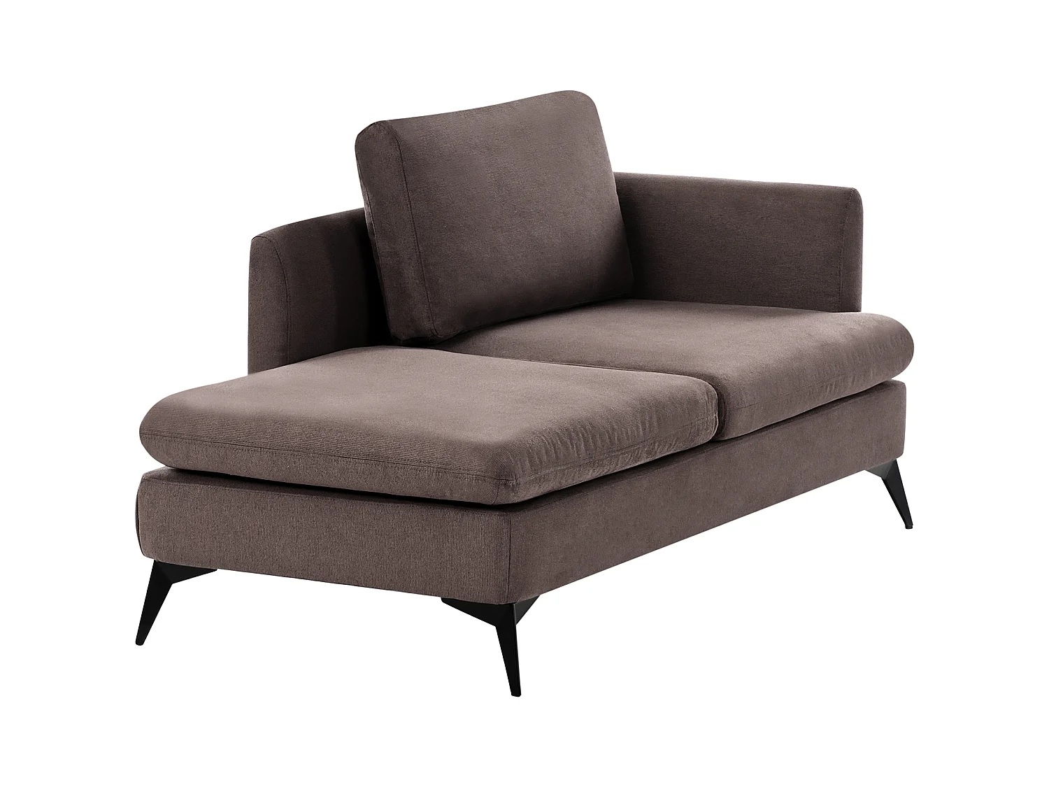 Chaise longue côté droit SIEVOZ Tissu Marron