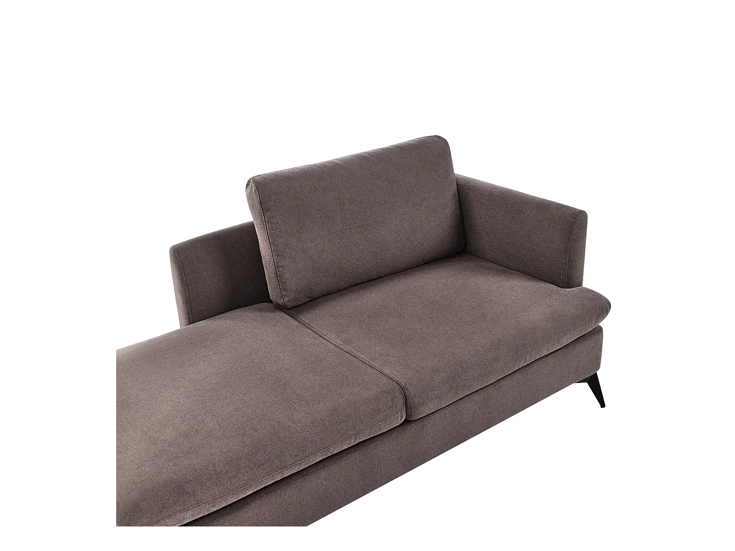 Chaise longue côté droit SIEVOZ Tissu Marron