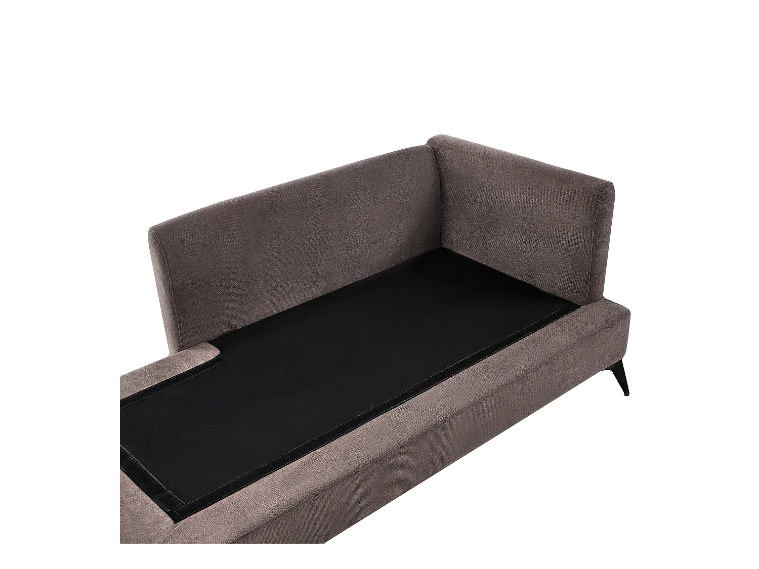 Chaise longue côté droit SIEVOZ Tissu Marron